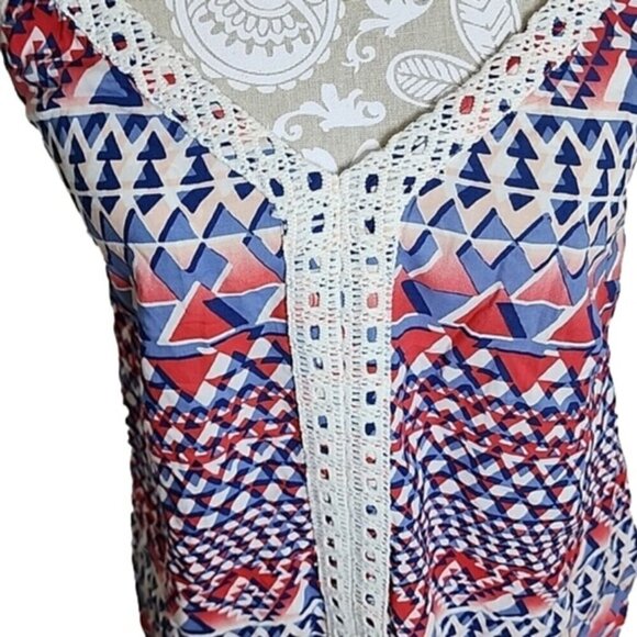 Lucky Brand Halter Top Embroidered Crocheted Lace Strap NWT Women's Small - Picture 2 of 7